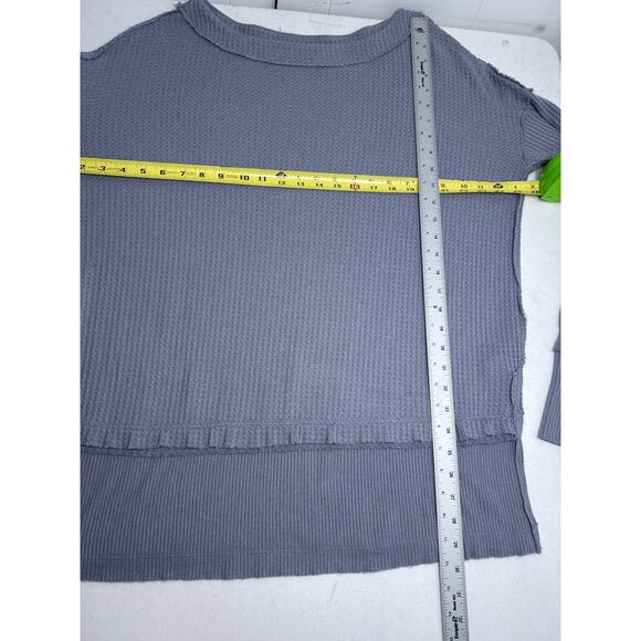 Free People North Shore Thermal Tunic Top in a storm gray. Size small. - Picture 8 of 8